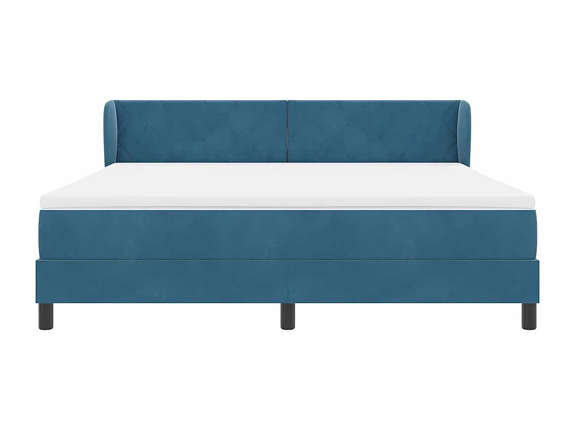 Cadre de lit avec matelas gris foncé 80x200 cm en velours