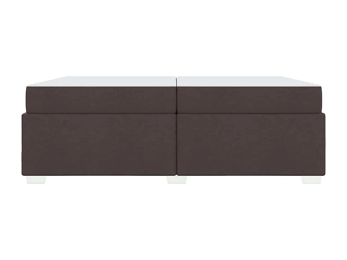 Cadre de lit Marron foncé 200 x 200 cm tissu