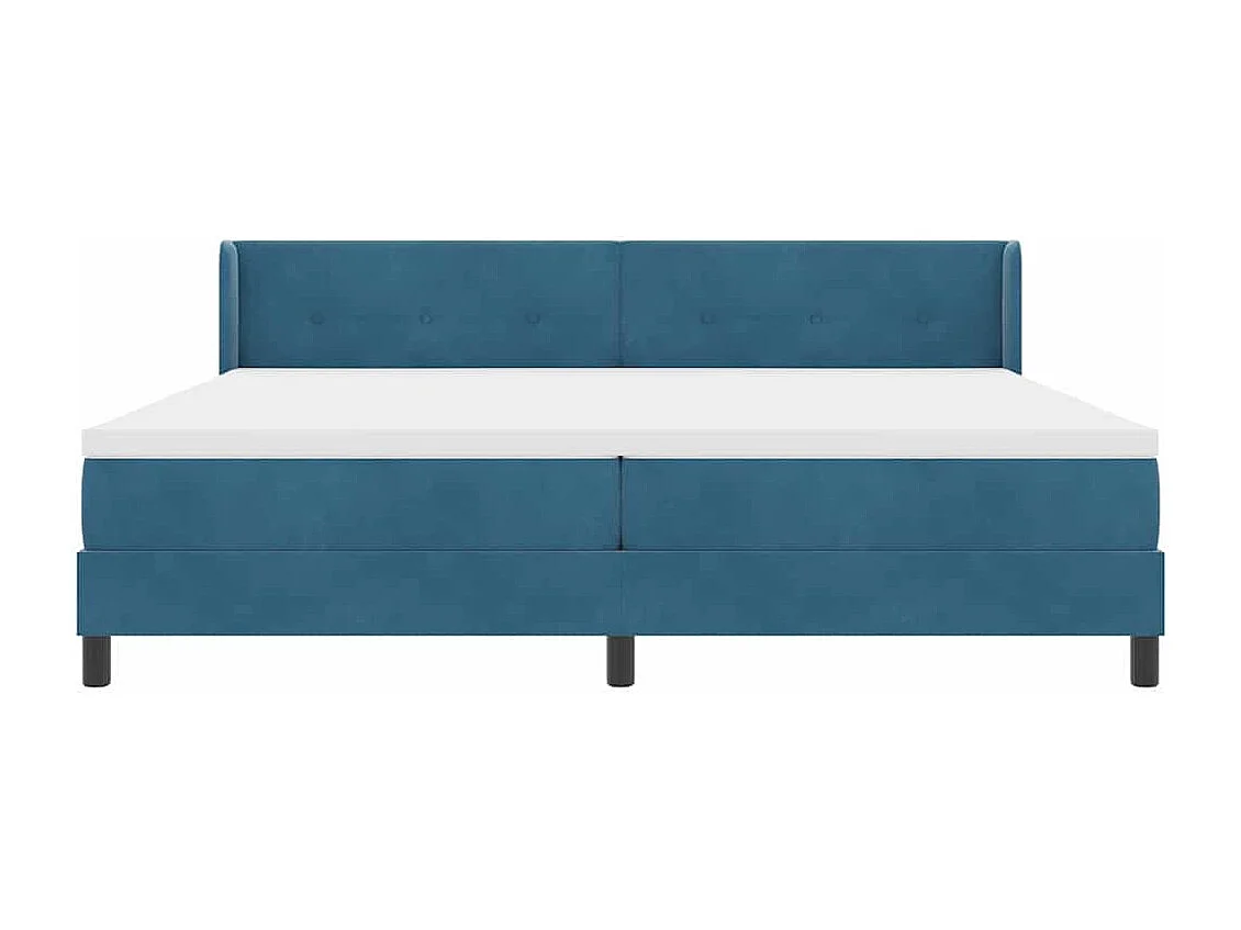 Cadre de lit avec matelas noir 100x200 cm en velours