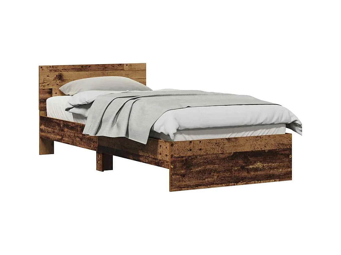 Cadre de lit Bois ancien 90 x 200 cm Bois d'ingénierie