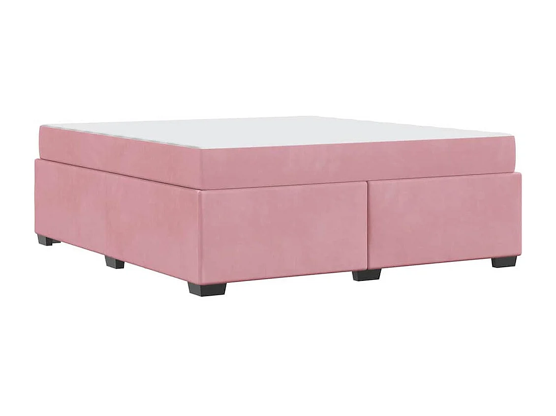 Cadre de lit avec matelas Rose 180 x 200 cm Velours
