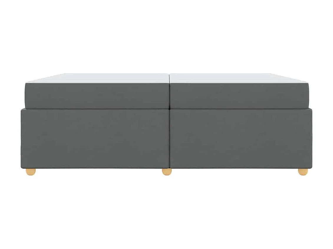 Bedframe met matras Donkergrijs 200 x 200 cm Stof