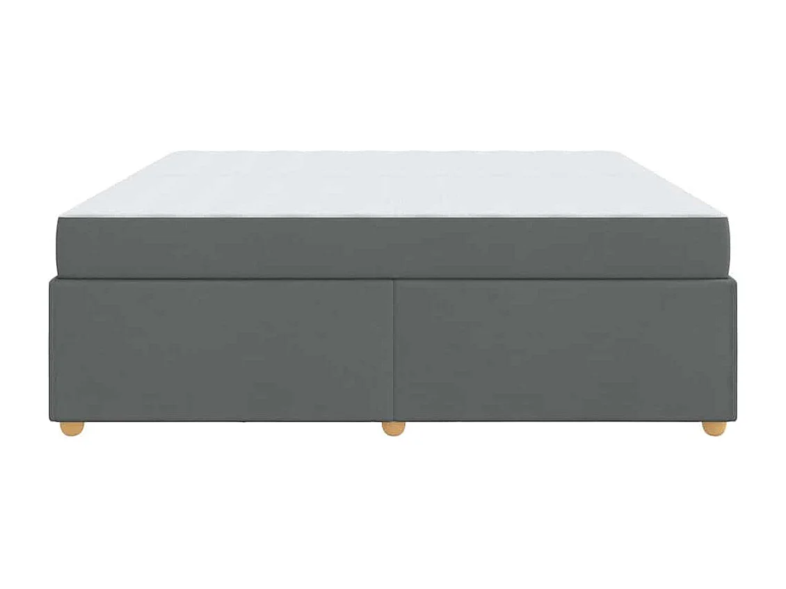 Bedframe met matras Donkergrijs 200 x 200 cm Stof
