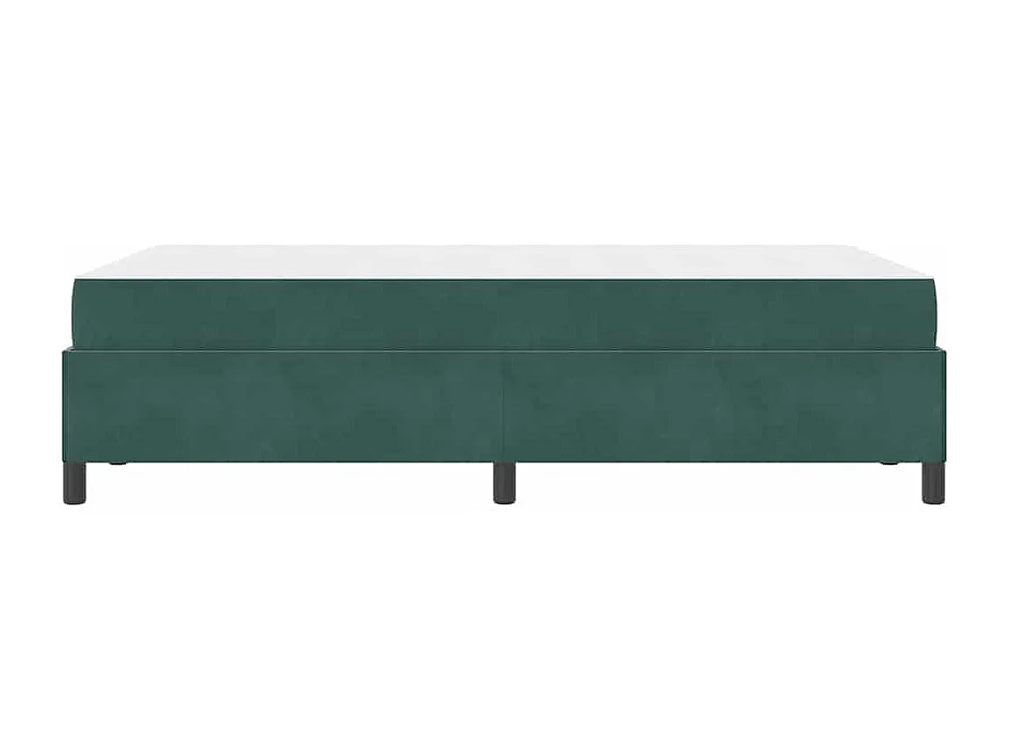 Cadre de lit Vert foncé et blanc 120 x 190 cm Velours