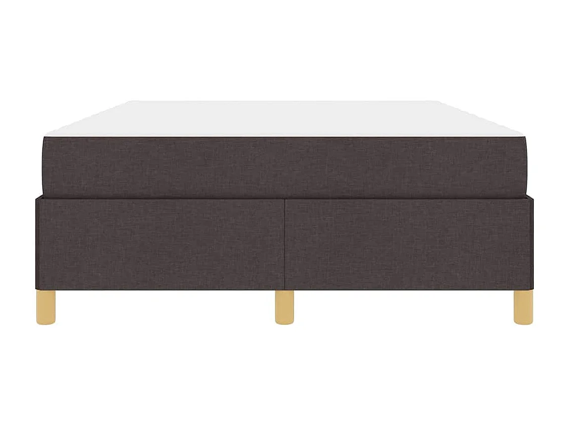 Cadre de lit Marron foncé et Blanc 140 x 200 cm tissu