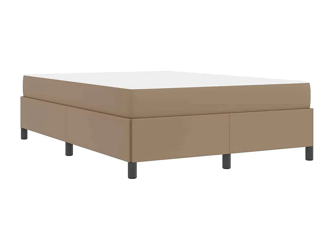 Cadre de lit avec matelas Cappuccino 160 x 200 cm Faux cuir