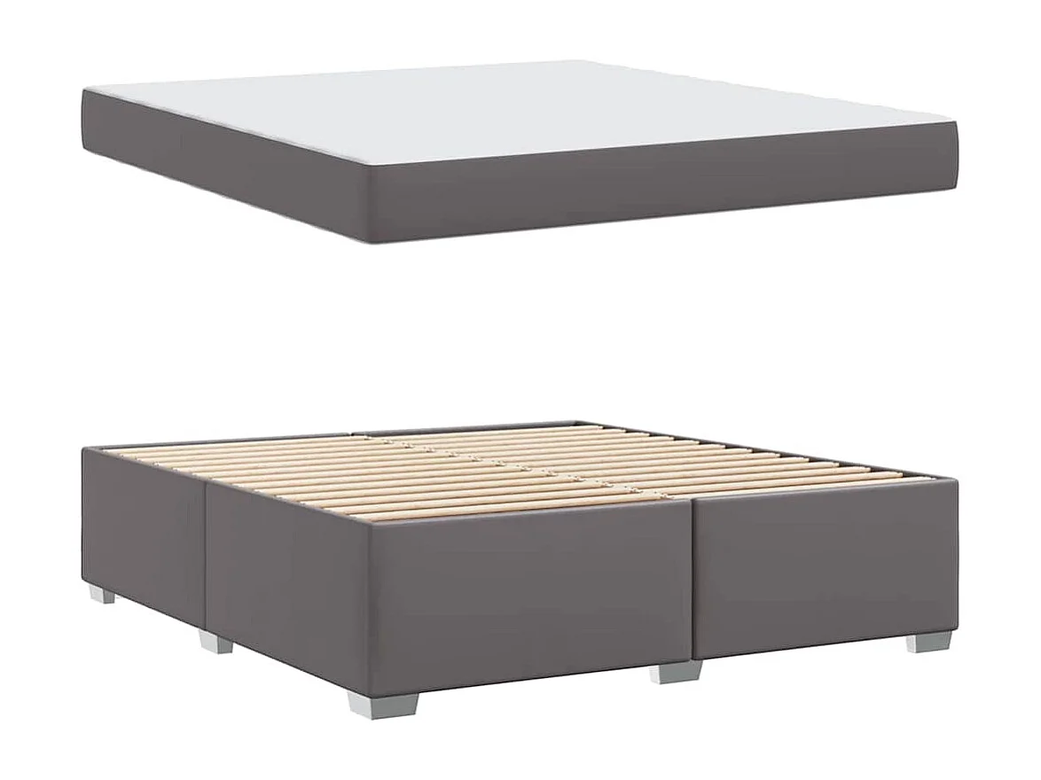 Estrutura da Cama Cinzeto 180 x 200 cm Couro sintético
