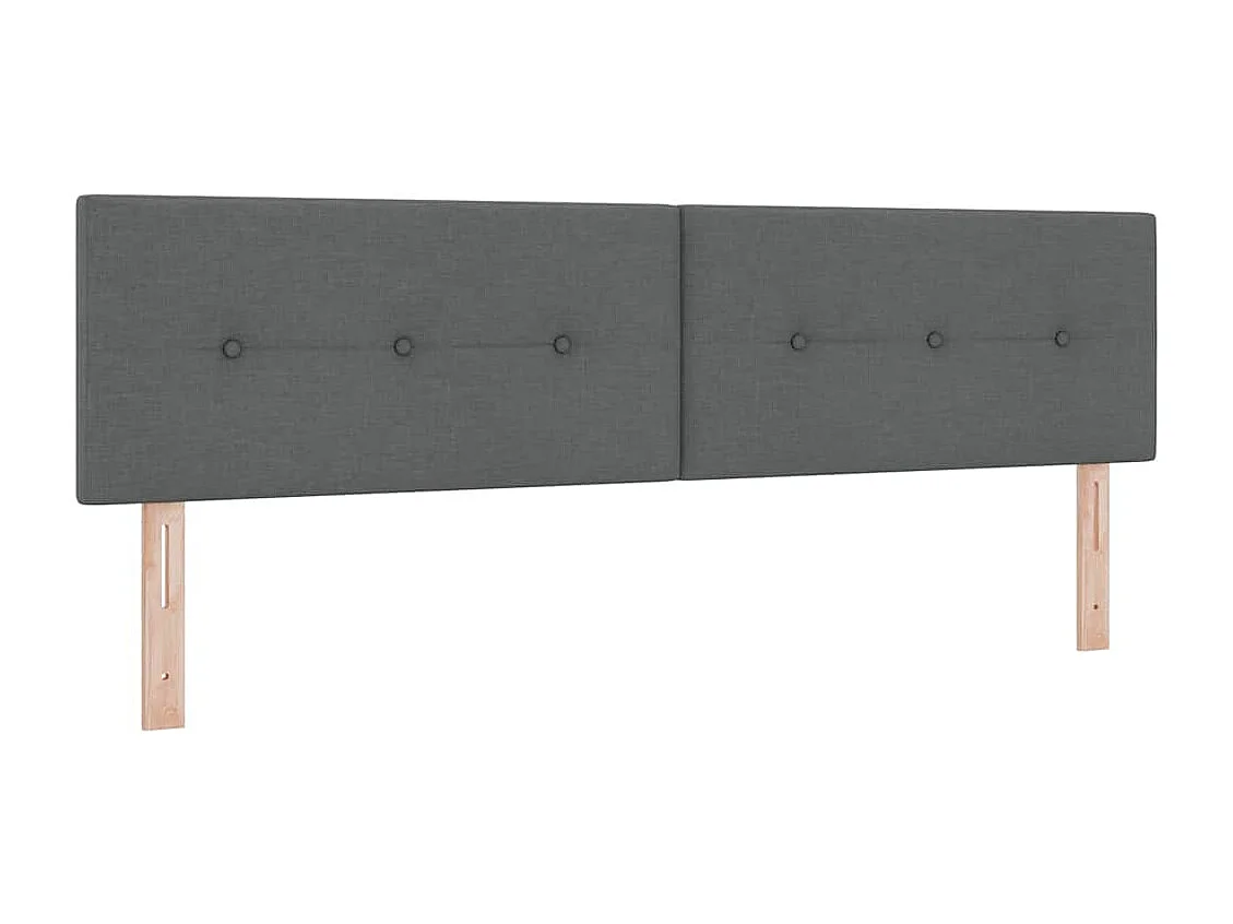 Cama box spring con colchón Gris oscuro 180 x 200 cm