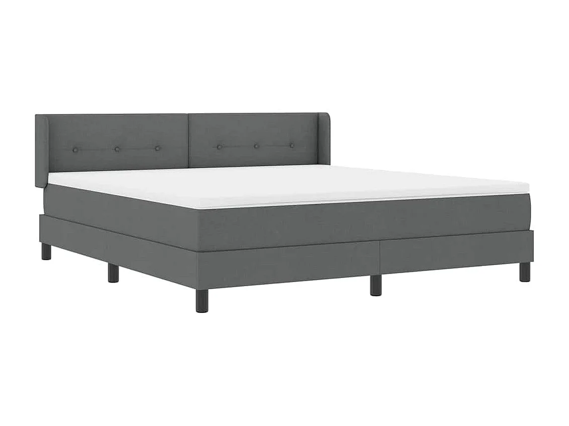 Cama box spring con colchón Gris oscuro 180 x 200 cm