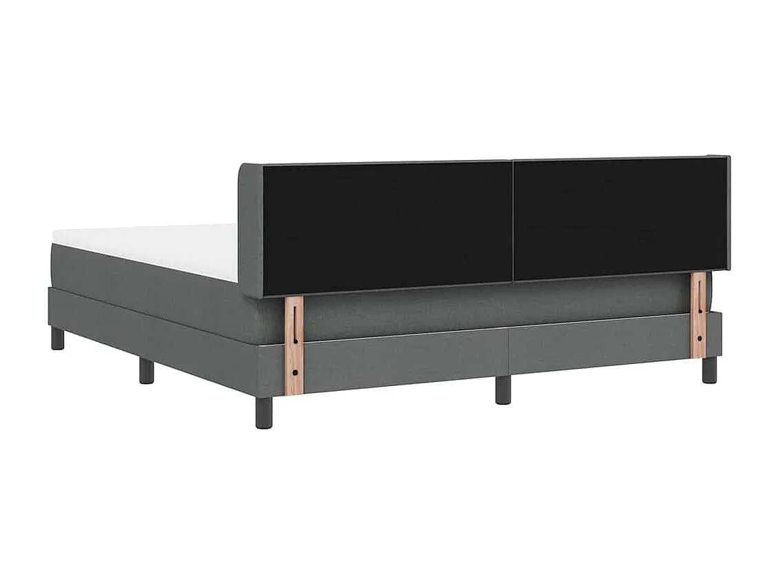 Cama box spring con colchón Gris oscuro 180 x 200 cm