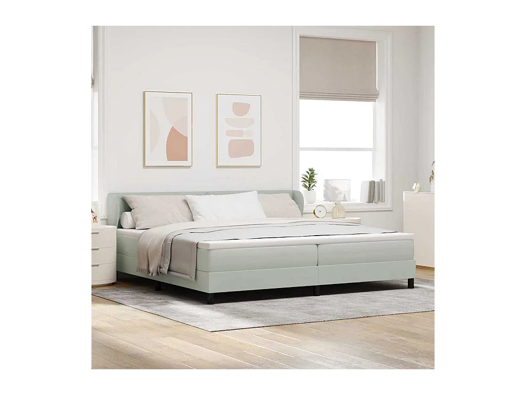 Boxspringbed met Matras Donkergrijs 80x200 cm Fluweel