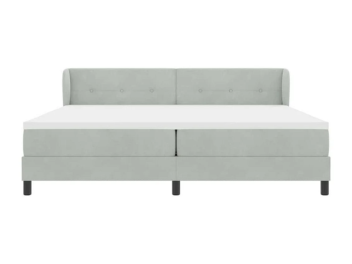 Boxspringbed met Matras Donkergrijs 80x200 cm Fluweel