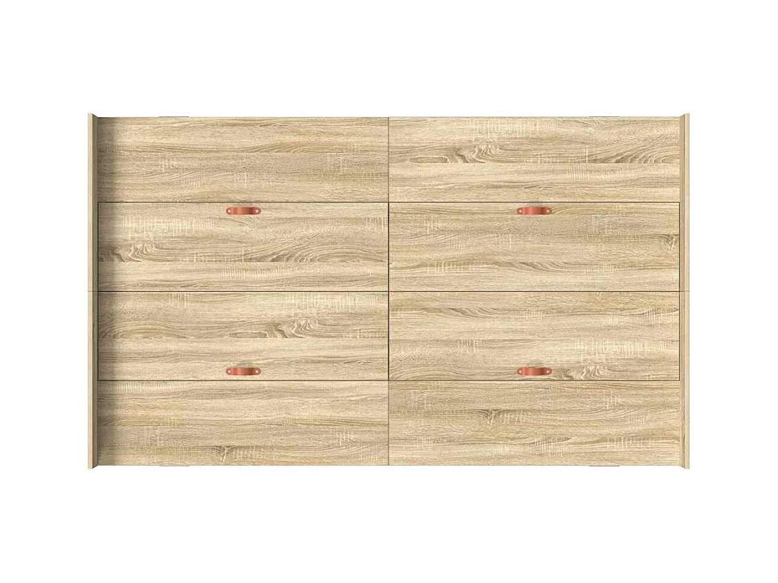 Cama con almacenamiento con cabecera Roble Sonoma 120 x 200 cm