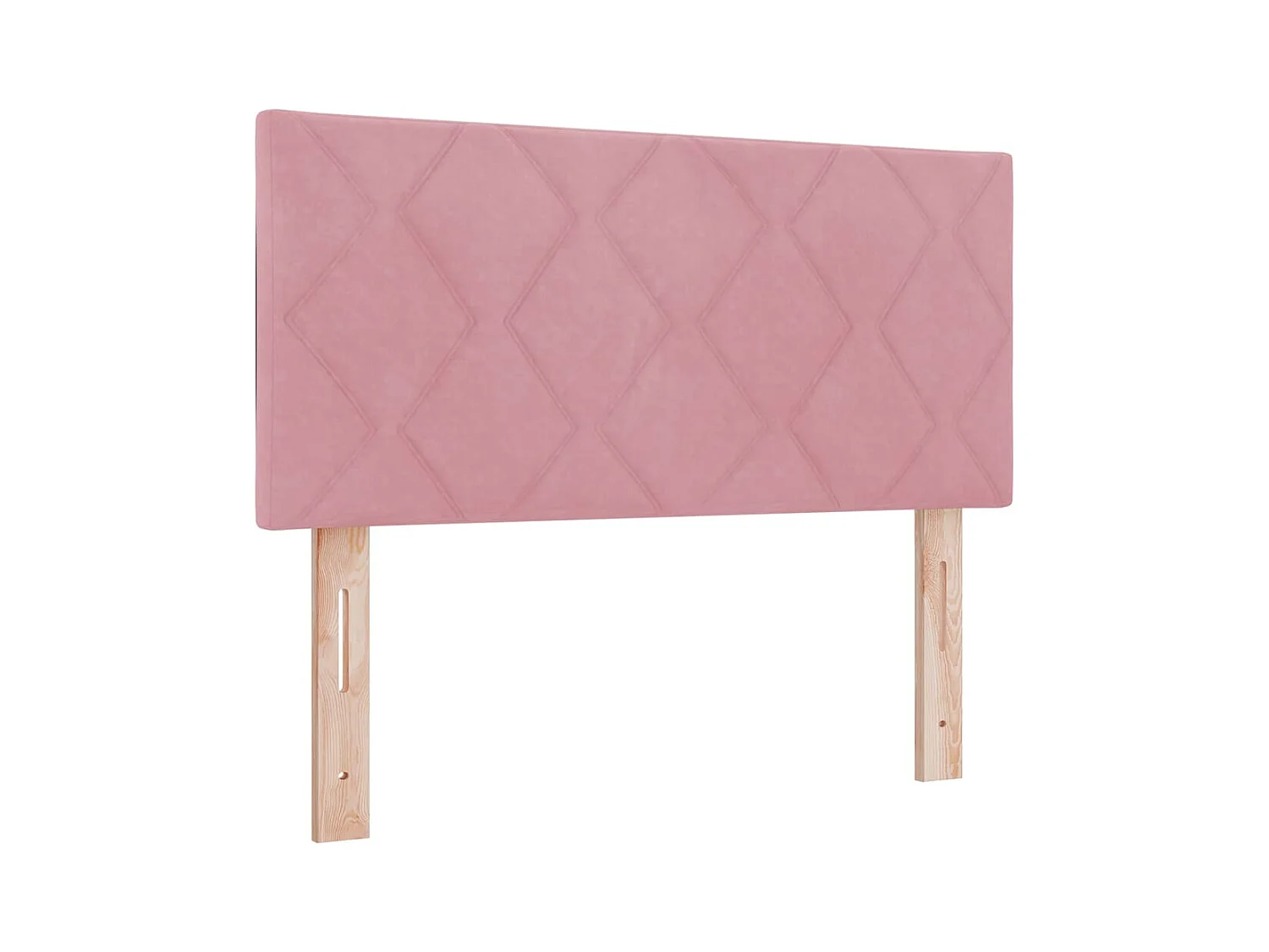 Cama tipo Box Spring con cabecera Rosa 90 x 190 cm Terciopelo