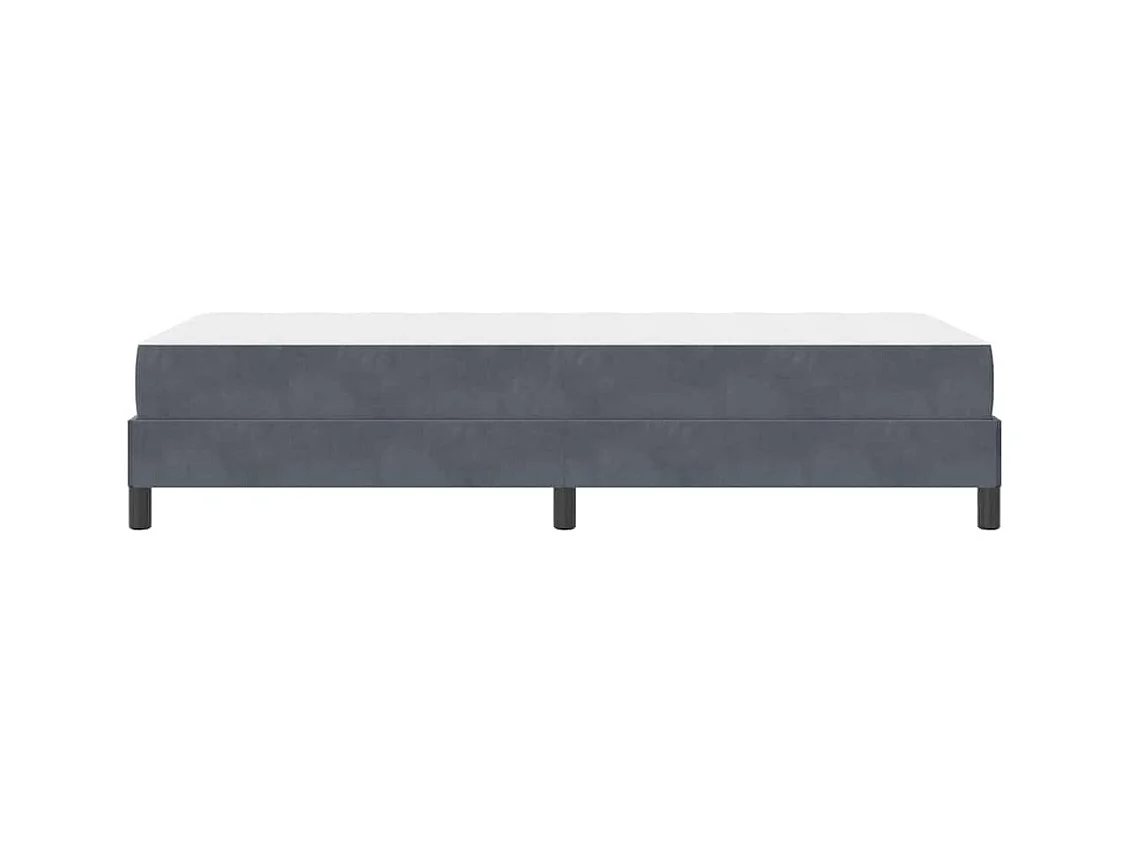 Cadre de lit avec matelas Gris foncé 100 x 200 cm Velours