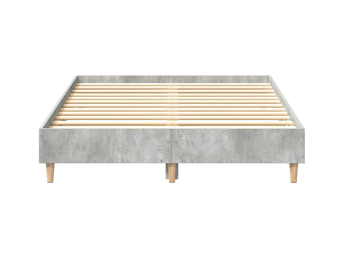 Cadre de lit Gris béton 120 x 190 cm Bois d'ingénierie