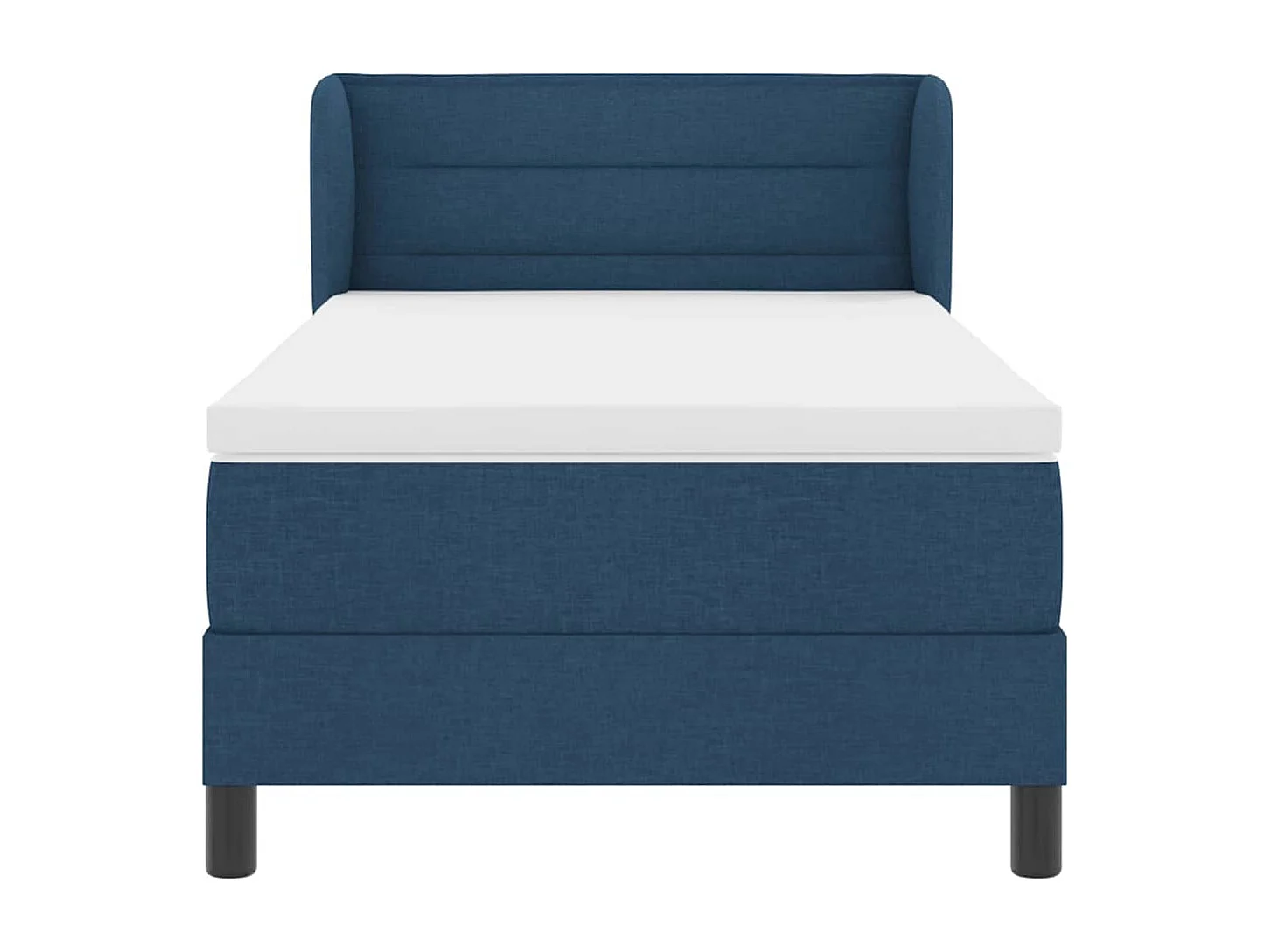 Cama box spring con colchón con colchón Azul 90 x 200 cm tela