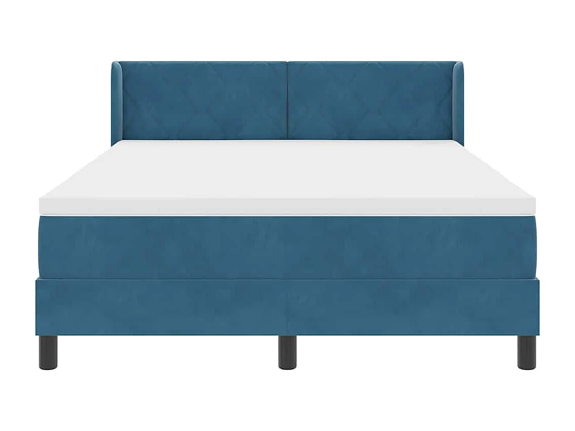 Cadre de lit avec matelas noir 100x200 cm en velours