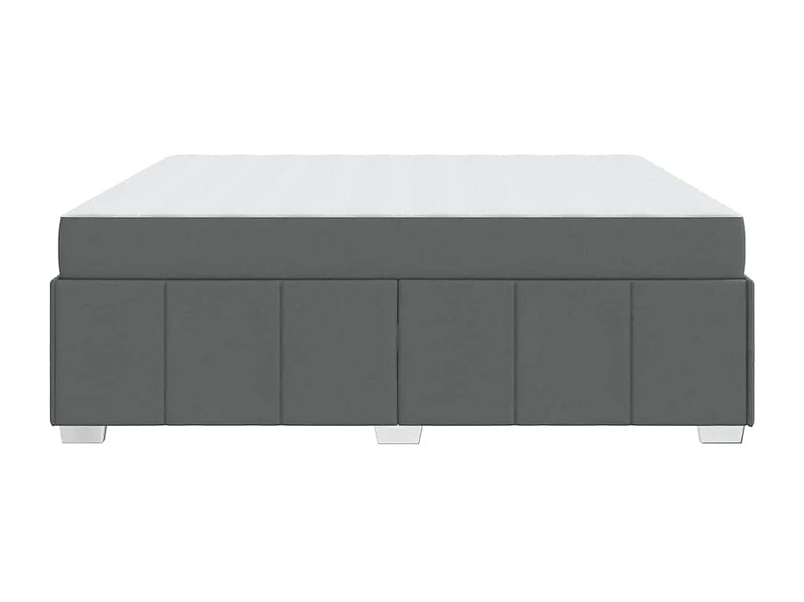 Estructura de cama con colchón Gris oscuro 180 x 200 cm tela