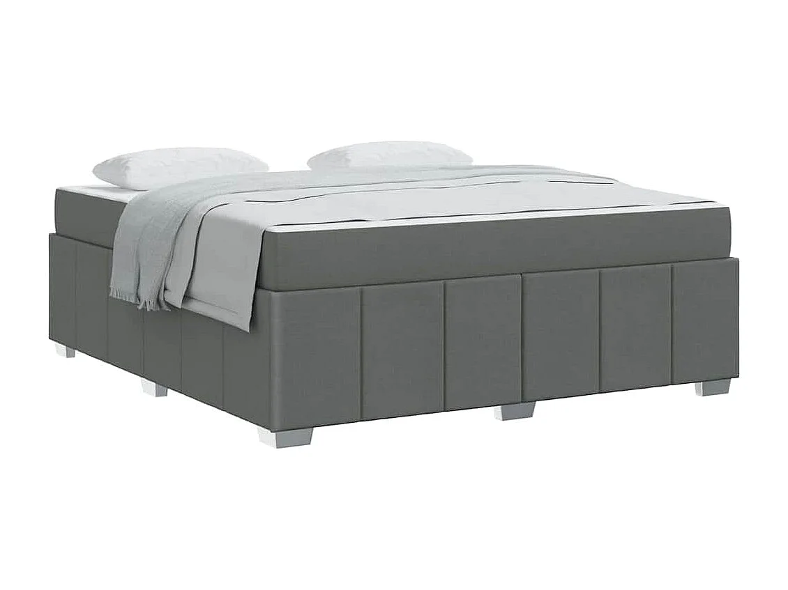 Bedframe met matras Donkergrijs 180 x 200 cm Stof