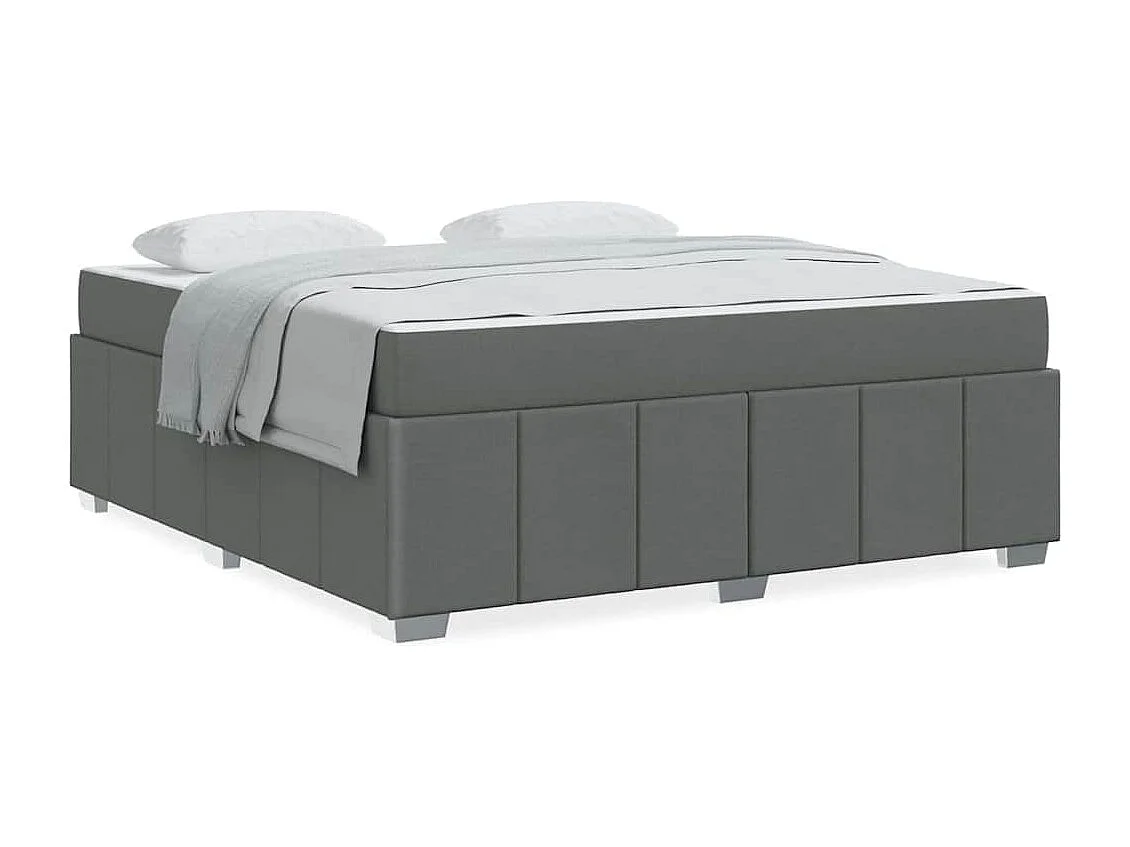Bedframe met matras Donkergrijs 180 x 200 cm Stof