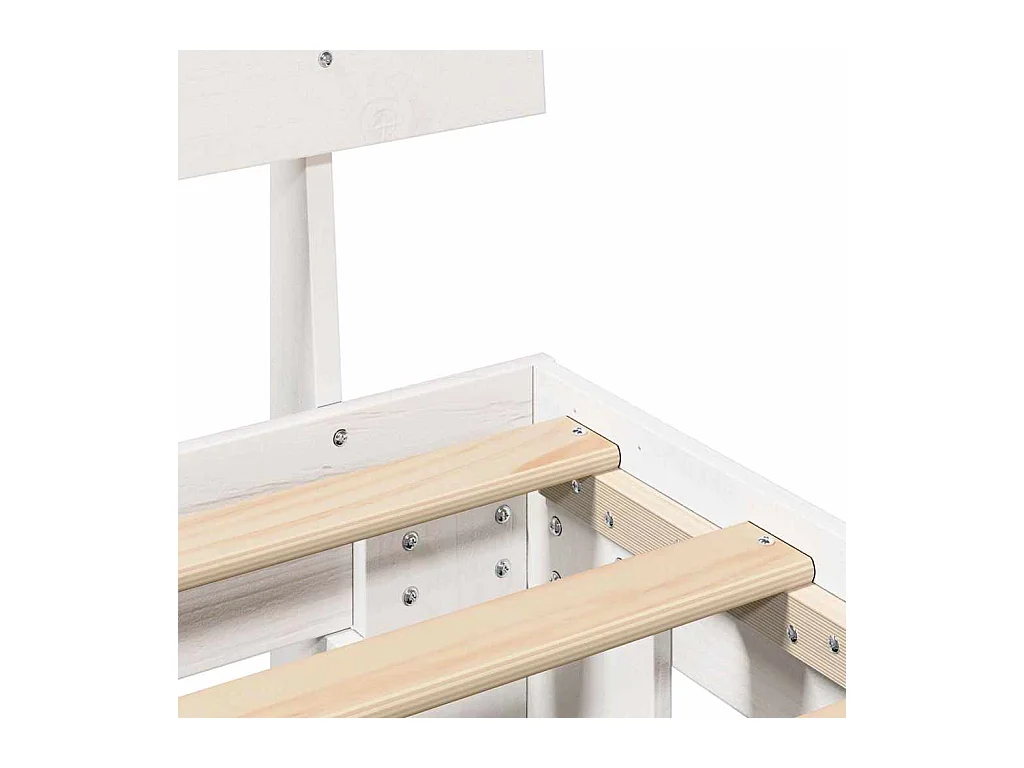 Estrutura da Cama Branco 90 x 190 cm Madeira de pinho maciça