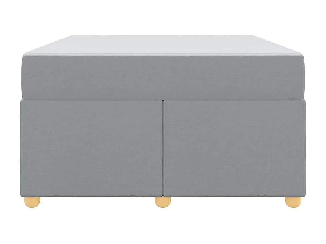 Cadre de lit avec matelas Gris clair 120 x 190 cm tissu