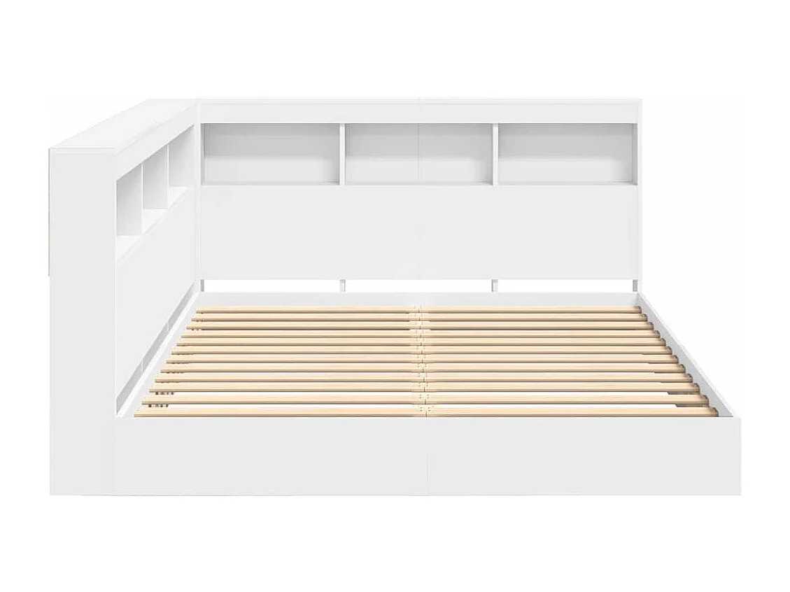 Lit Bibliothèque Blanc 140 x 200 cm Bois d'ingénierie