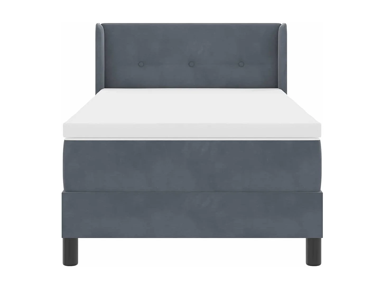 Cama con Somier y Colchón Negra 100x200 cm Terciopelo