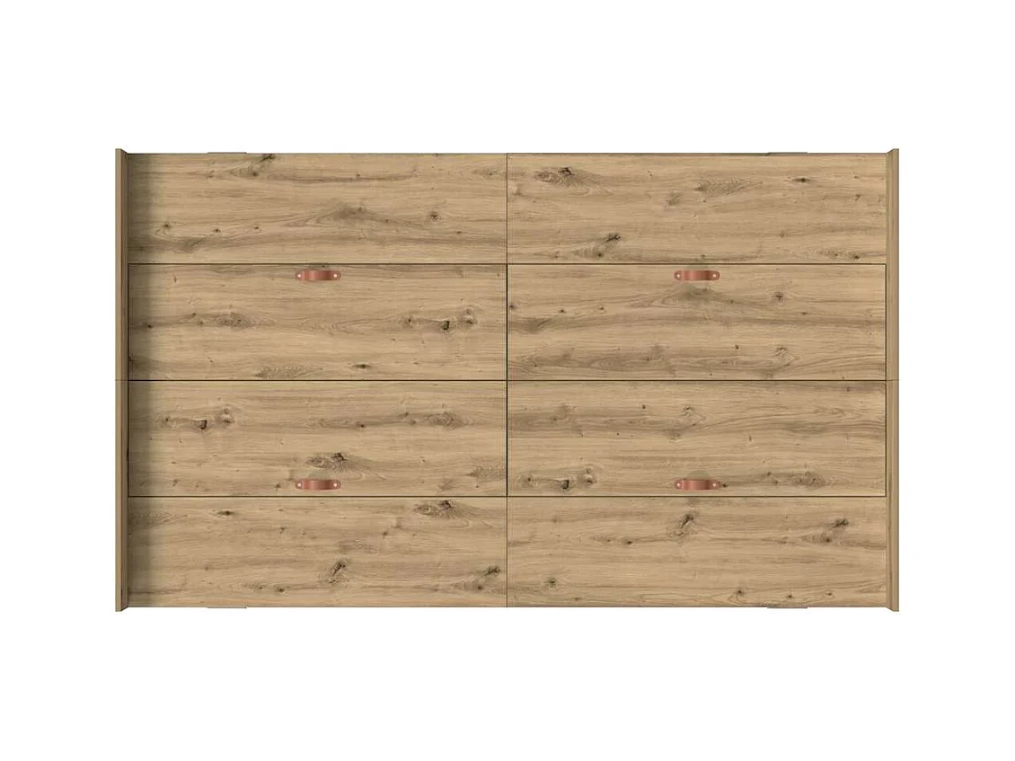 Cama con almacenamiento con cabecera Roble artisan 120 x 200 cm