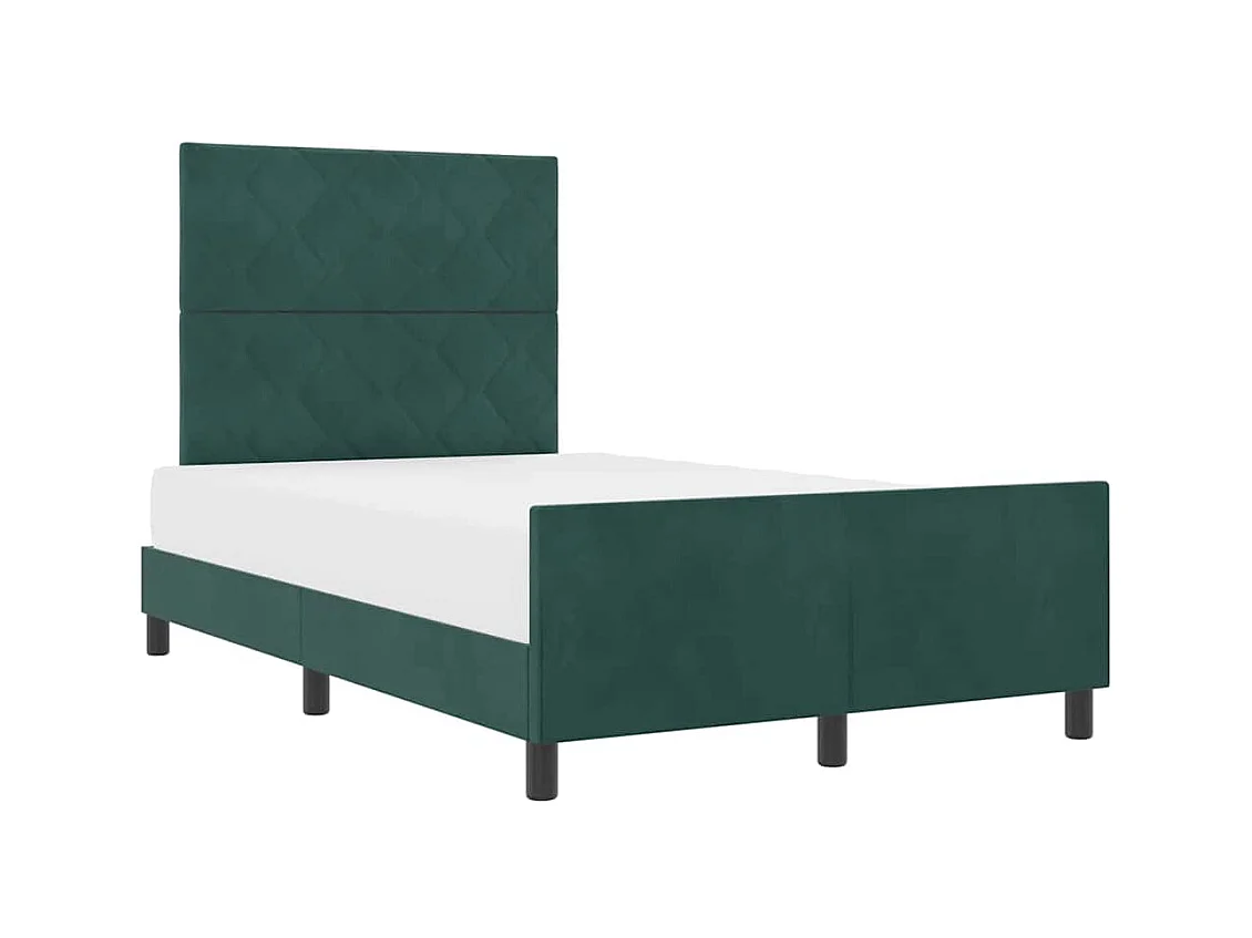 Bedframe met hoofdeinde Donkergroen 120 x 200 cm Fluweel