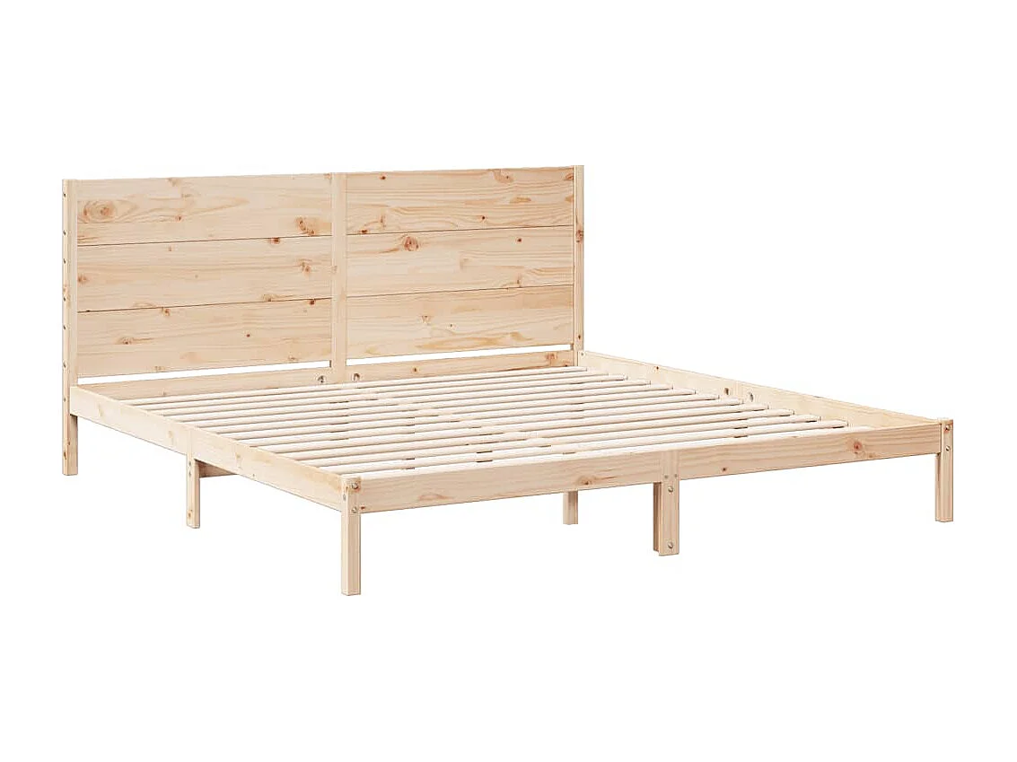 Bedframe extra lang zonder matras massief hout 200x220 cm
