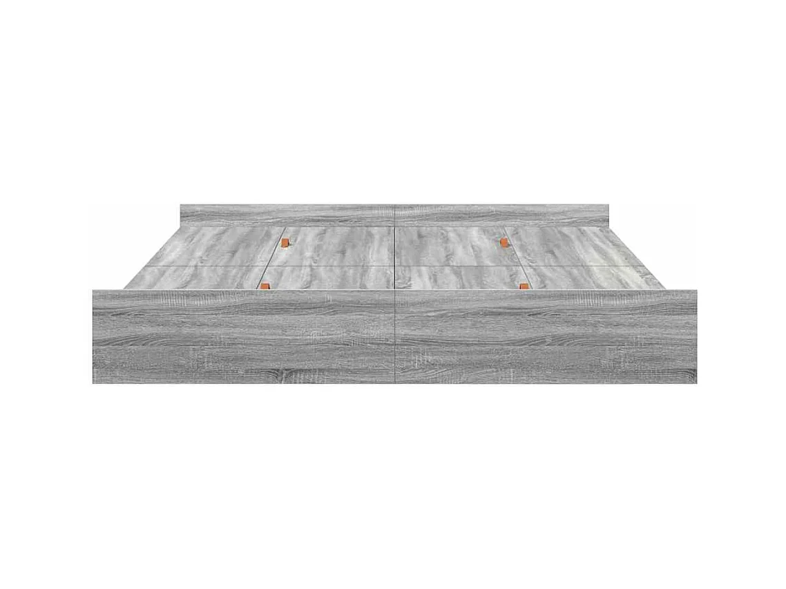 Estrado de cama com arrumação Sonoma cinzento 180 x 200 cm