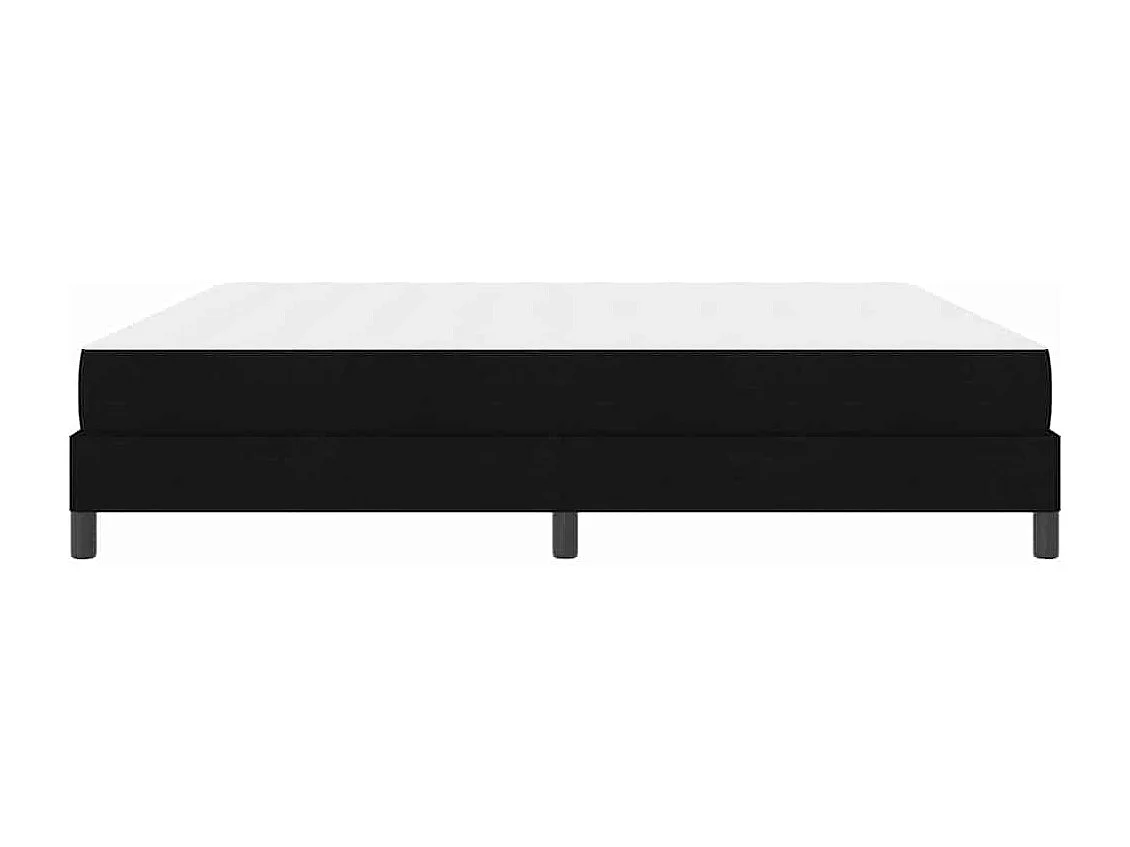 Cama tipo Box Spring con colchón Negro 200 x 200 cm tela