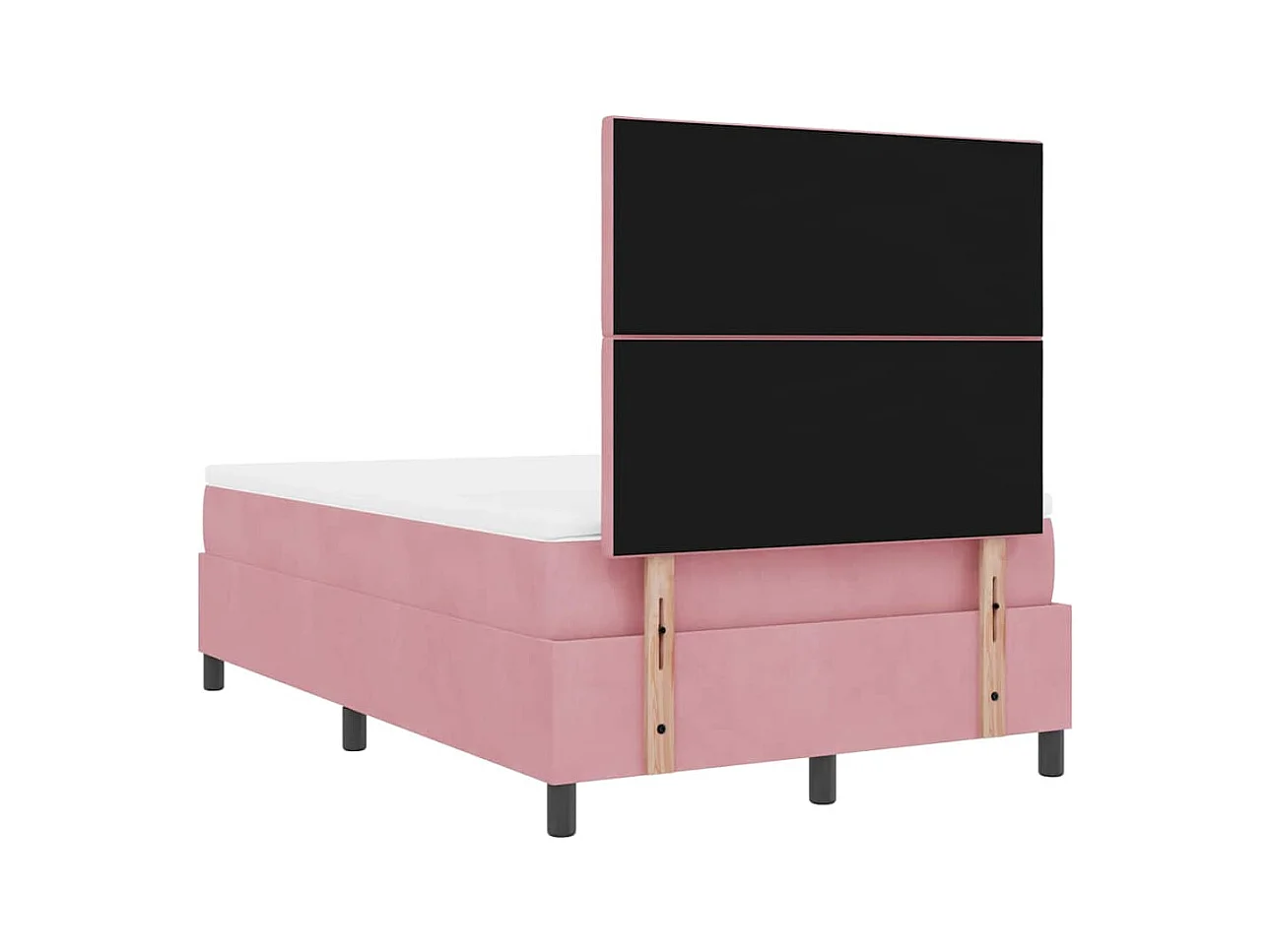Cadre de lit avec matelas Rose 120 x 190 cm Velours