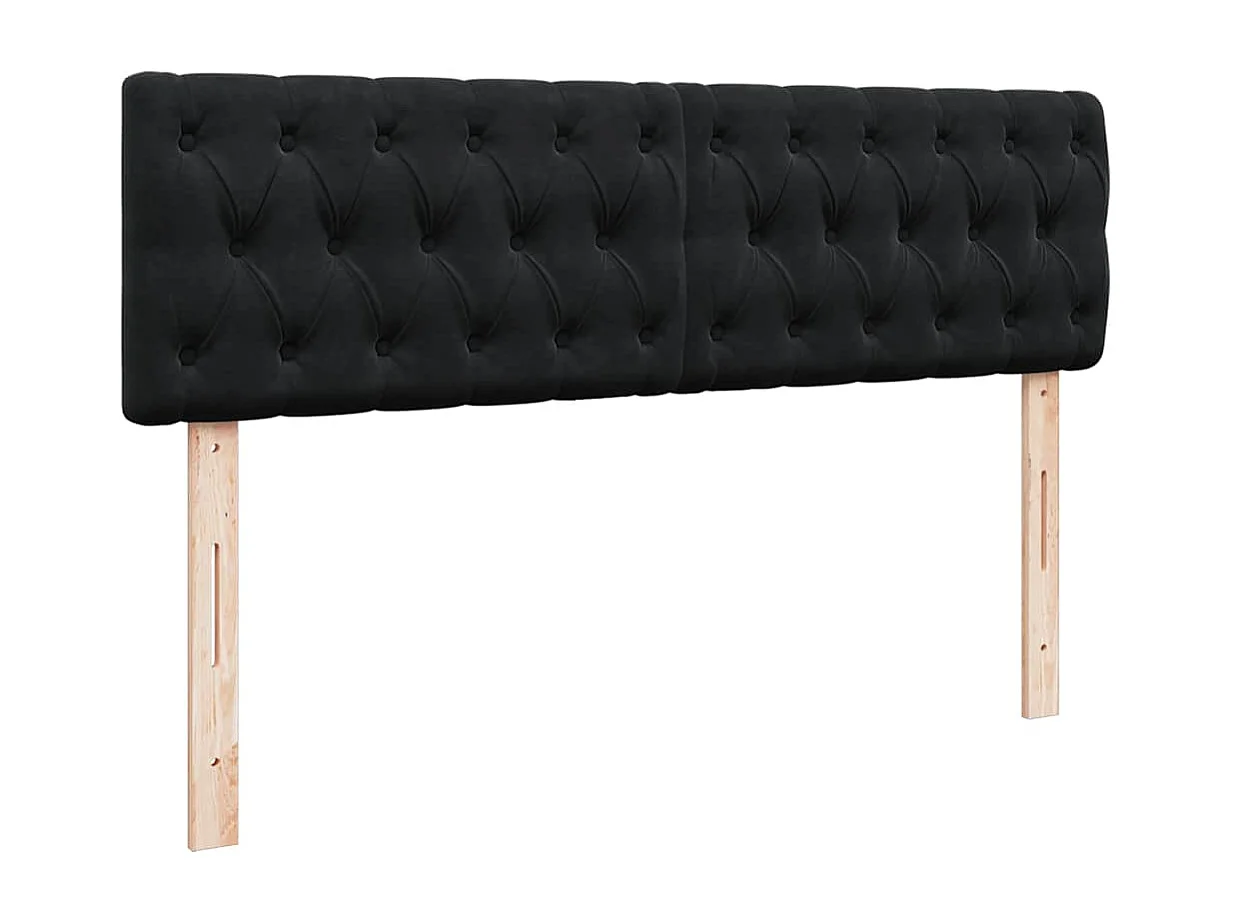 Estrutura de cama otomana com colchão 140x200 cm veludo preto