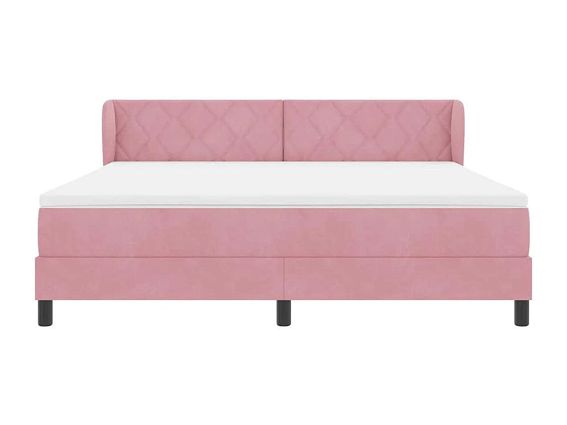 Cadre de lit avec matelas gris foncé 80x200 cm en velours