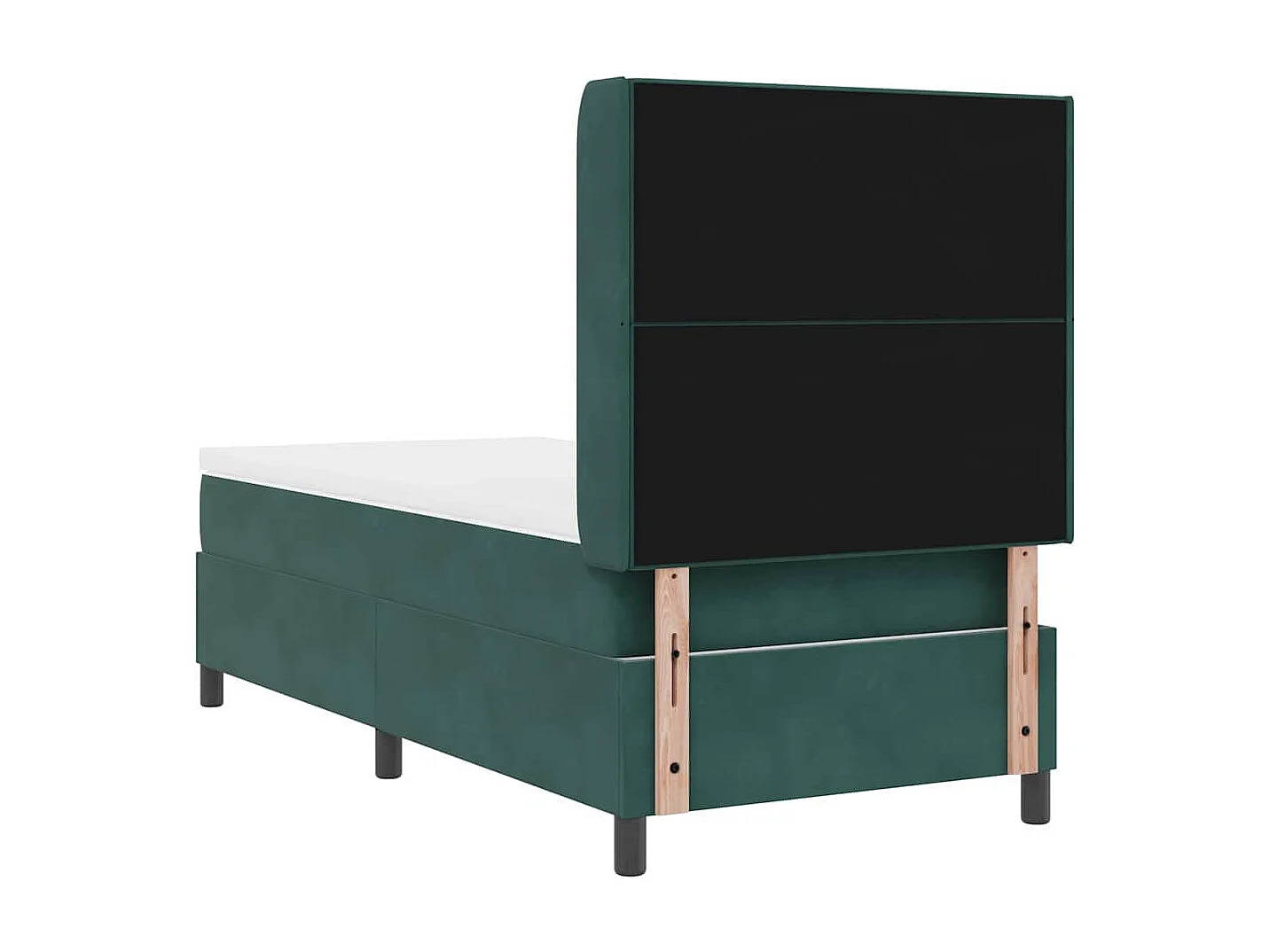 Cadre de lit avec Matelas LED Vert foncé 90 x 190 cm Velours