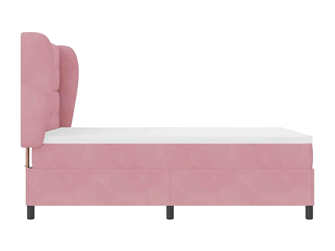 Cadre de lit avec matelas Rose 160 x 200 cm Velours