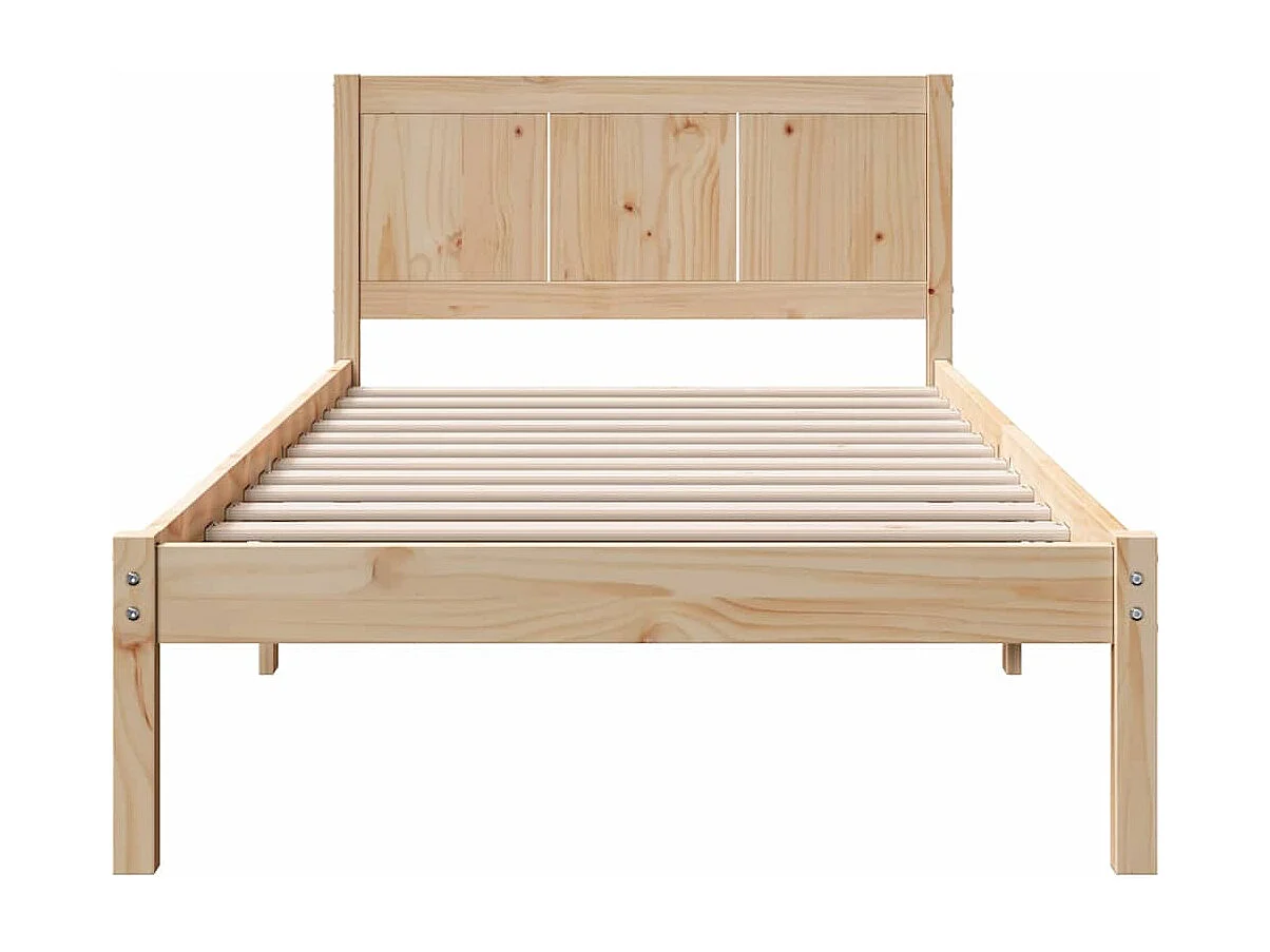 Estructura de cama Marrón 80 x 200 cm Madera maciza de Pino