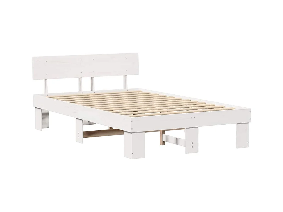 Estructura de cama Blanco 120 x 200 cm Madera maciza de pino