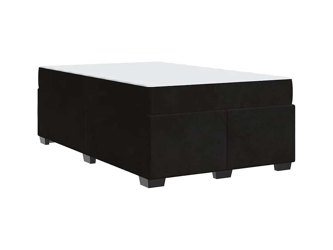 Bedframe met matras met matras Zwart 120 x 200 cm Fluweel
