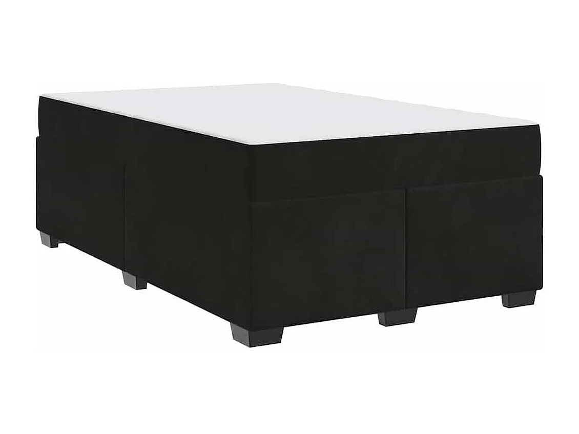 Estructura de cama con colchón Negro 120 x 200 cm Terciopelo