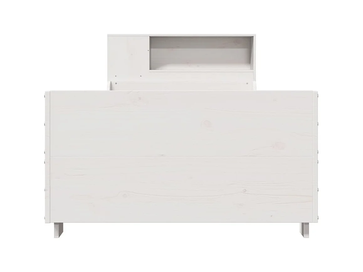 Cama sem colchão 90x200 cm madeira de pinho maciça branco