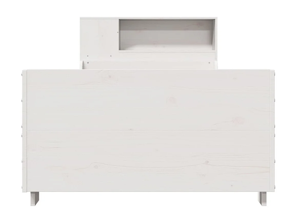 Cadre de lit sans matelas blanc 90x200 cm bois de pin massif