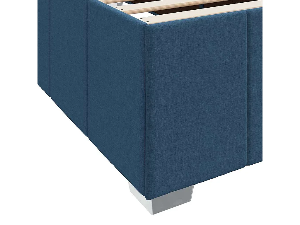 Estructura de cama con colchón Azul 100 x 200 cm tela