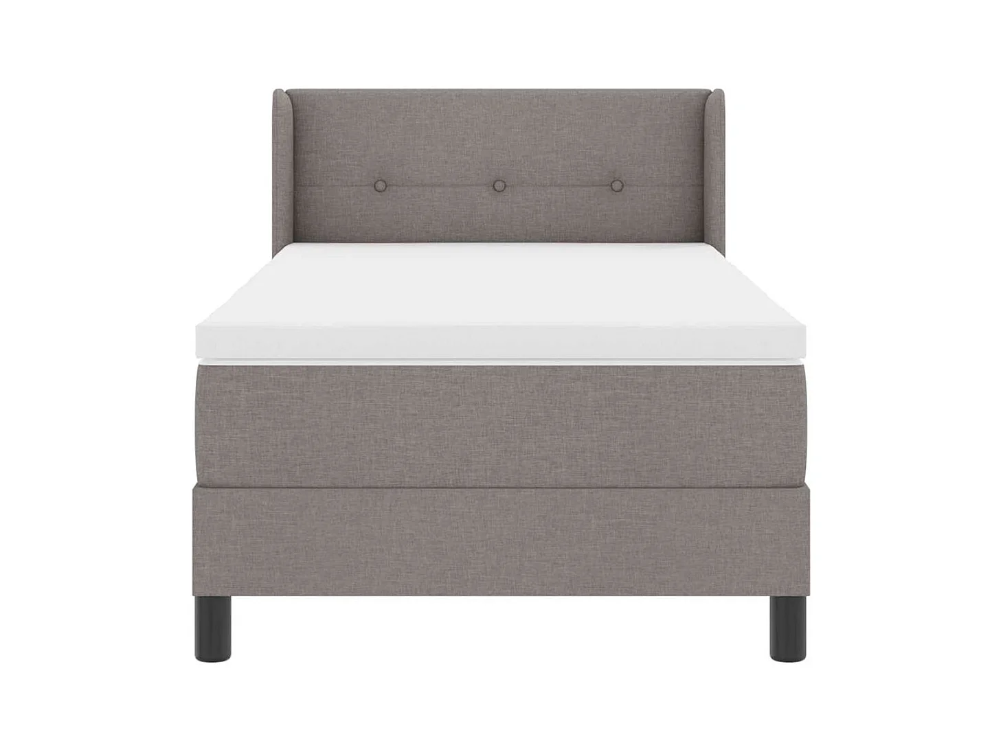 Cama box spring con colchón con colchón Taupé 90 x 190 cm