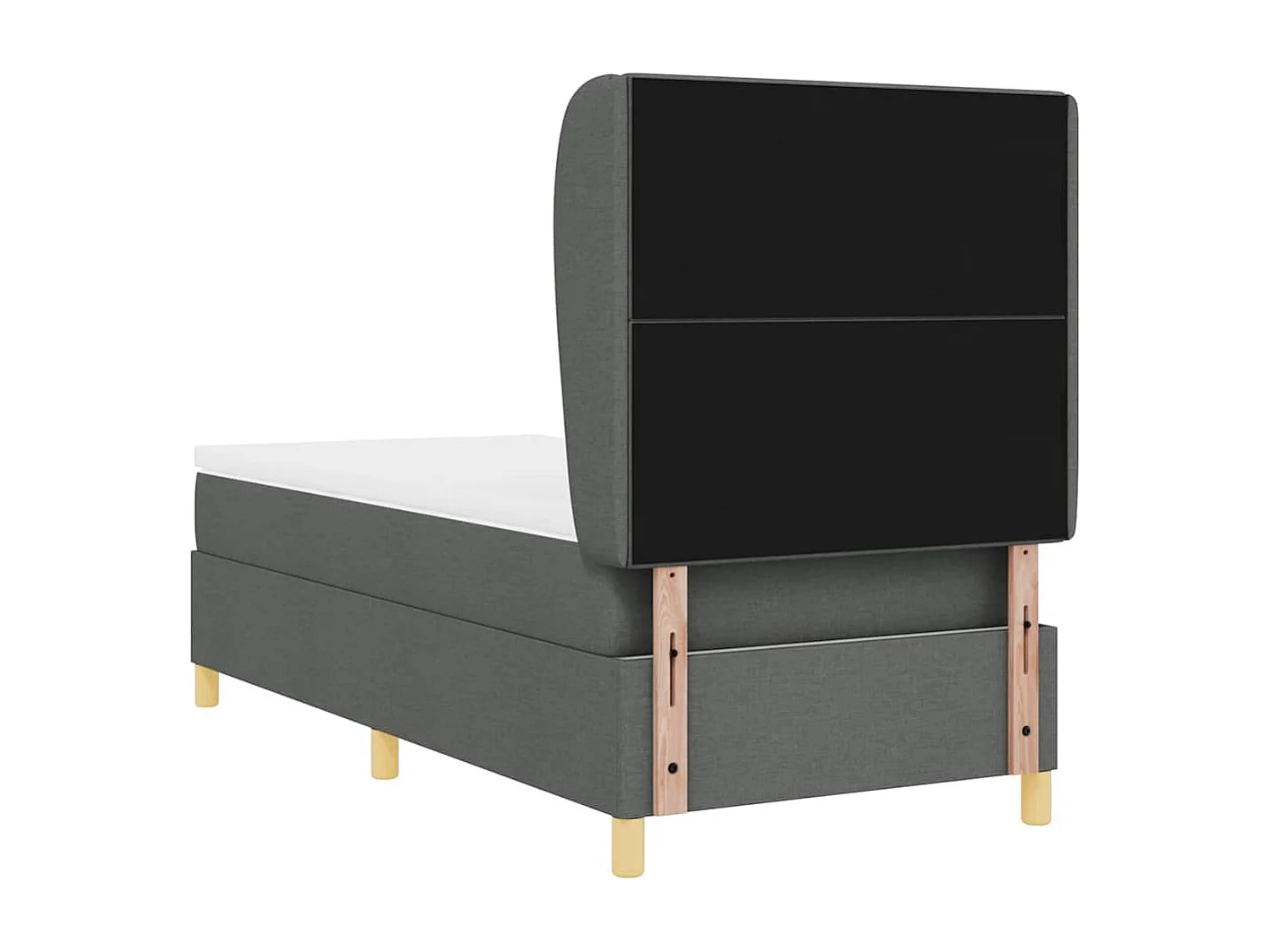 Boxspringbed met matras Donkergrijs 90x190 cm Stof Donkergrijs