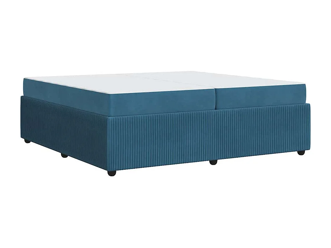 Estructura de cama con colchón Azul 200 x 200 cm Terciopelo