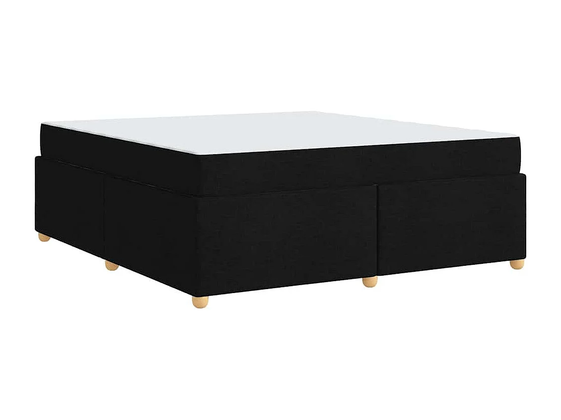 Cadre de lit avec matelas Noir 180 x 200 cm tissu